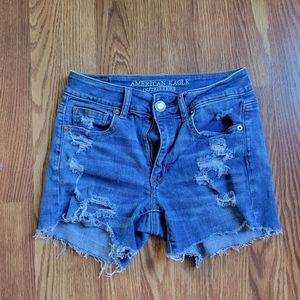 Distressed Jean shorts